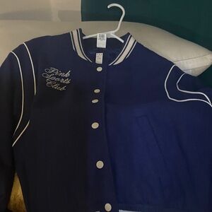 PINK Victoria's Secret Navy Jacket with White Accents